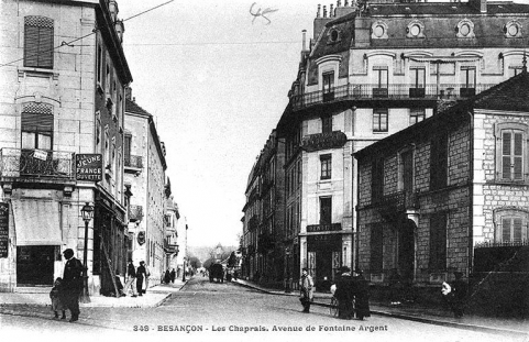 BESANÇON - Les Chaprais. Avenue Fontaine Argent, carte postale, s.d. [vers 1910] © Région Bourgogne-Franche-Comté, Inventaire du patrimoine