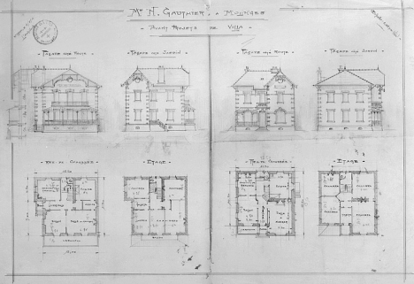 M. N. Gauthier à Molinges. Avant-projets de Villa. © Région Bourgogne-Franche-Comté, Inventaire du patrimoine