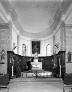 Le choeur vu depuis la nef. © Région Bourgogne-Franche-Comté, Inventaire du patrimoine