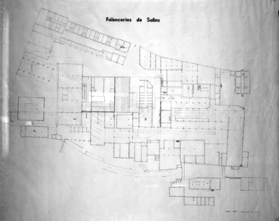 [Plan d'ensemble des faïenceries de Salins]. © Région Bourgogne-Franche-Comté, Inventaire du patrimoine