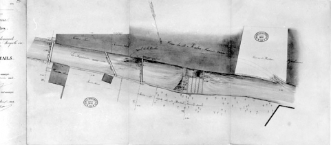 Usine du sieur Raton. Plan de détails. Instruction de la demande en révision de l'ordonnance royale du 20 juillet 1840. © Région Bourgogne-Franche-Comté, Inventaire du patrimoine