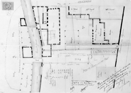[Plan-masse de la faïencerie]. © Région Bourgogne-Franche-Comté, Inventaire du patrimoine