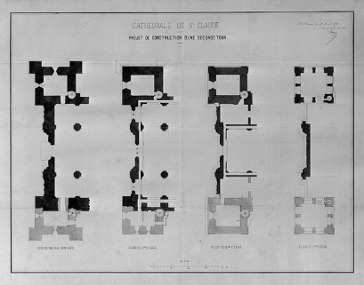 Projet de construction d'une seconde tour (plans). © Région Bourgogne-Franche-Comté, Inventaire du patrimoine
