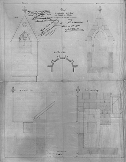 Projet de restauration de l'abside. © Région Bourgogne-Franche-Comté, Inventaire du patrimoine