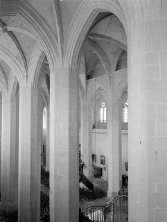 Elévation nord-ouest de la nef depuis la coursière basse. © Région Bourgogne-Franche-Comté, Inventaire du patrimoine