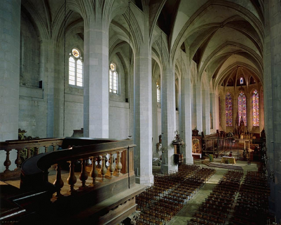 Elévation nord de la nef depuis la tribune d'orgues. © Région Bourgogne-Franche-Comté, Inventaire du patrimoine