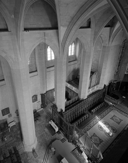 Elévation nord des travées orientales de la nef depuis la coursière haute. © Région Bourgogne-Franche-Comté, Inventaire du patrimoine