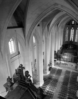 Elévation nord de la nef depuis la coursière haute. © Région Bourgogne-Franche-Comté, Inventaire du patrimoine