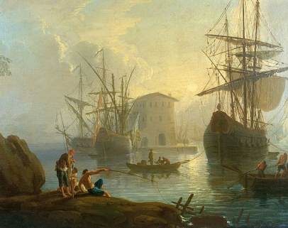 Détail : les pêcheurs. © Région Bourgogne-Franche-Comté, Inventaire du patrimoine