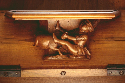 Miséricorde de la quatorzième stalle basse. © Région Bourgogne-Franche-Comté, Inventaire du patrimoine