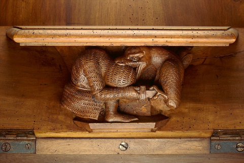 Miséricorde de la vingtième stalle haute. © Région Bourgogne-Franche-Comté, Inventaire du patrimoine