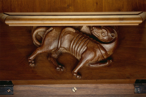 Miséricorde de la deuxième stalle haute. © Région Bourgogne-Franche-Comté, Inventaire du patrimoine