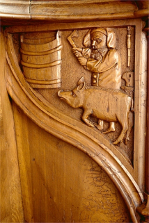 Parclose à droite de la neuvième stalle haute. © Région Bourgogne-Franche-Comté, Inventaire du patrimoine