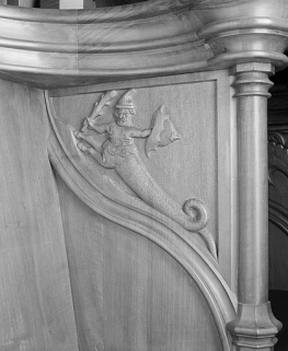 Parclose à droite de la onzième stalle haute. © Région Bourgogne-Franche-Comté, Inventaire du patrimoine