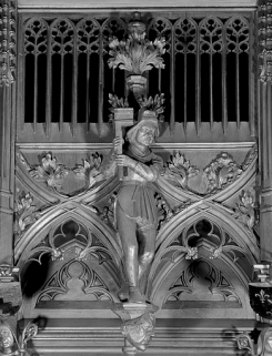 Vue de la quinzième statuette du dais : bourreau. © Région Bourgogne-Franche-Comté, Inventaire du patrimoine