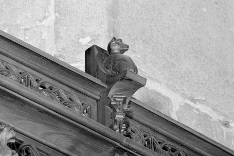 Vue de la onzième statuette : renard. © Région Bourgogne-Franche-Comté, Inventaire du patrimoine