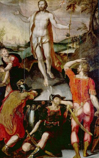 Panneau 3 recto : la Résurrection. © Région Bourgogne-Franche-Comté, Inventaire du patrimoine