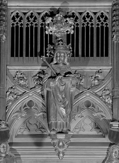 Vue de la quatorzième statuette du dais : sainte. © Région Bourgogne-Franche-Comté, Inventaire du patrimoine