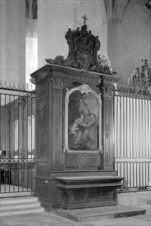 Vue générale de l'autel latéral nord. © Région Bourgogne-Franche-Comté, Inventaire du patrimoine Vue générale de l'autel latéral nord. © Région Bourgogne-Franche-Comté, Inventaire du patrimoine