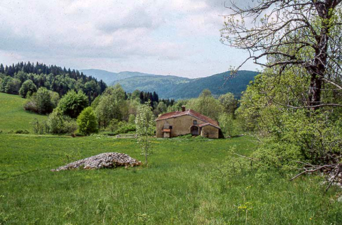 Vue éloignée de la face droite. © Région Bourgogne-Franche-Comté, Inventaire du patrimoine