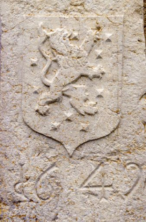 Détail des armoiries. © Région Bourgogne-Franche-Comté, Inventaire du patrimoine