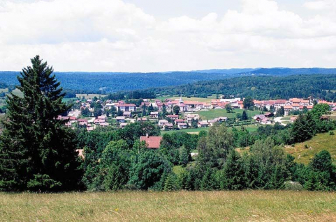 Vue éloignée du village de Longchaumois. © Région Bourgogne-Franche-Comté, Inventaire du patrimoine