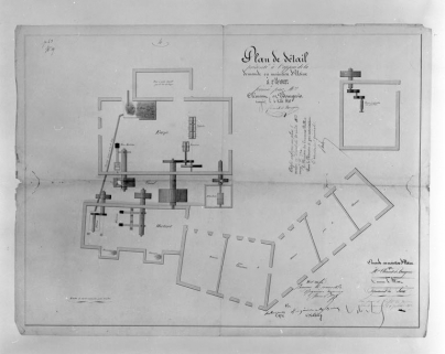 Plan de détail présenté à l'appui de la demande en maintien d'Usine à Morez formée par Mrs Clément et Bourgeois [...]. © Région Bourgogne-Franche-Comté, Inventaire du patrimoine