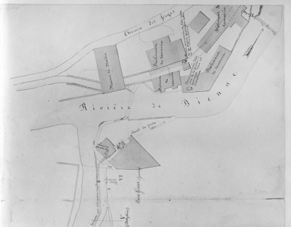 Réglement de l'usine Gruet Faustin. Plan [détail de la partie droite]. © Région Bourgogne-Franche-Comté, Inventaire du patrimoine