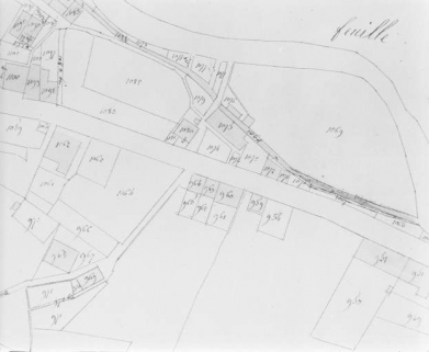 Morez. Section unique 7e feuille [plan de situation extrait du plan cadastral]. © Région Bourgogne-Franche-Comté, Inventaire du patrimoine
