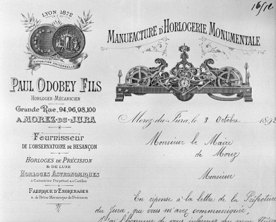 Manufacture d'Horlogerie Monumentale Paul Odobey Fils. © Région Bourgogne-Franche-Comté, Inventaire du patrimoine