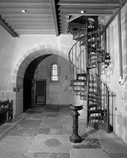 L'escalier d'accès à la tribune. © Région Bourgogne-Franche-Comté, Inventaire du patrimoine L'escalier d'accès à la tribune. © Région Bourgogne-Franche-Comté, Inventaire du patrimoine