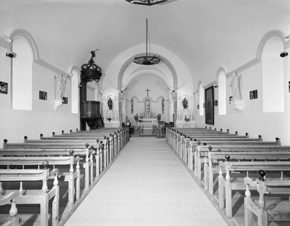 Le choeur vu depuis la nef. © Région Bourgogne-Franche-Comté, Inventaire du patrimoine Le choeur vu depuis la nef. © Région Bourgogne-Franche-Comté, Inventaire du patrimoine