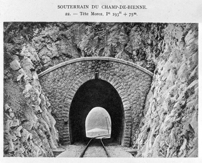 Souterrain du Champ-de-Bienne. Tête Morez, [1919]. © Région Bourgogne-Franche-Comté, Inventaire du patrimoine