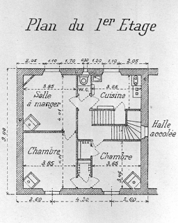 Bâtiment des voyageurs [... Détail :] Plan du 1er étage, [1919]. © Région Bourgogne-Franche-Comté, Inventaire du patrimoine