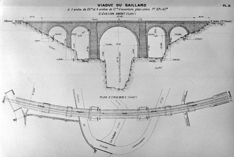 Plan d'ensemble [et] Elévation amont, [1919]. © Région Bourgogne-Franche-Comté, Inventaire du patrimoine