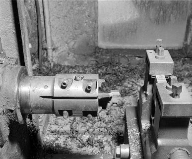 Détail du mandrin porte-outils. © Région Bourgogne-Franche-Comté, Inventaire du patrimoine