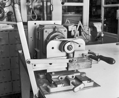 Détail de la fraise (côté fraiseuse). © Région Bourgogne-Franche-Comté, Inventaire du patrimoine