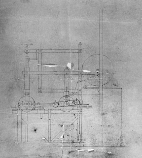 Elévation de la face latérale droite. © Région Bourgogne-Franche-Comté, Inventaire du patrimoine
