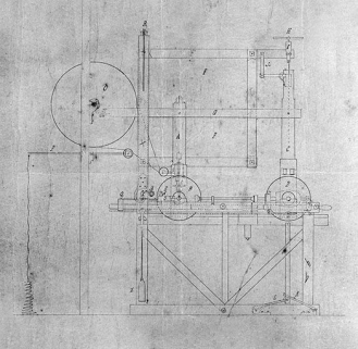 Elévation de la face latérale gauche. © Région Bourgogne-Franche-Comté, Inventaire du patrimoine