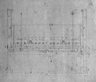 Elévation de la face postérieure. © Région Bourgogne-Franche-Comté, Inventaire du patrimoine