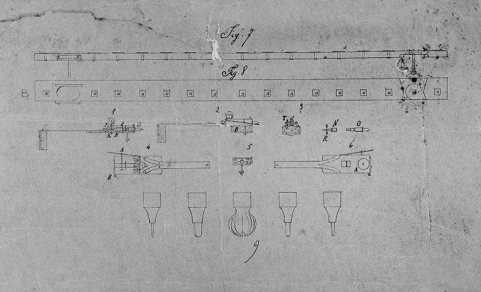 Dessins de détails : éléments du bâti, engrenages, système de rotation des supports d'ébauchons, fraises. © Région Bourgogne-Franche-Comté, Inventaire du patrimoine