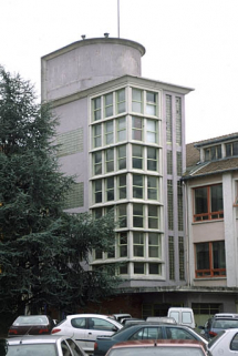 Escalier hors-oeuvre construit à la jonction des deux ateliers. © Région Bourgogne-Franche-Comté, Inventaire du patrimoine