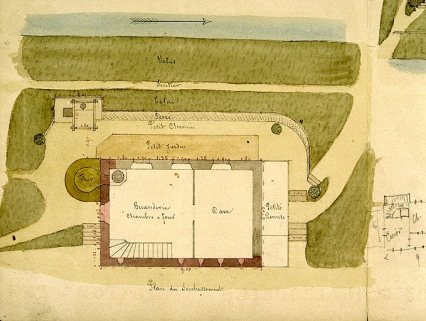 Maison éclusière n° 50 à St Paul - 1880 [détail : ] Plan du soubassement. © Région Bourgogne-Franche-Comté, Inventaire du patrimoine