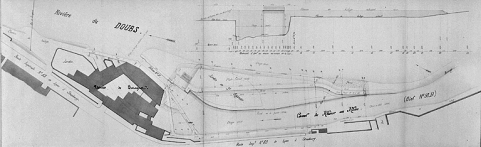Plan général du projet d'amélioration du site de Tarragnoz et profil en long, 1871. © Région Bourgogne-Franche-Comté, Inventaire du patrimoine Plan général du projet d'amélioration du site de Tarragnoz et profil en long, 1871. © Région Bourgogne-Franche-Comté, Inventaire du patrimoine