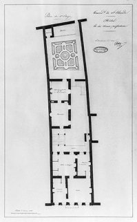 Plan du premier étage par Joseph-Marie Dalloz, architecte de la ville, s.d. [19e siècle]. © Région Bourgogne-Franche-Comté, Inventaire du patrimoine