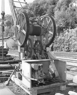 Pivot et treuil, côté moteur. © Région Bourgogne-Franche-Comté, Inventaire du patrimoine