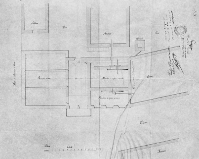 Plan de situation de deux machines à vapeur. © Région Bourgogne-Franche-Comté, Inventaire du patrimoine