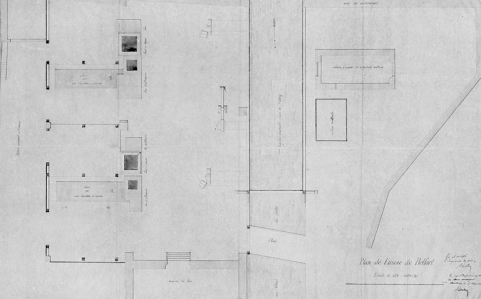 Plan de l'usine de Belfort (Haut-Rhin) [plan de détail]. © Région Bourgogne-Franche-Comté, Inventaire du patrimoine