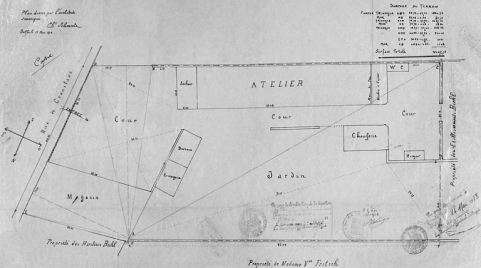 Plan-masse et de situation de l'usine Pfeiffer et Kaltenbach. © Région Bourgogne-Franche-Comté, Inventaire du patrimoine