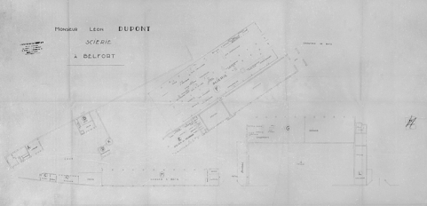 [Plan-masse de la scierie Léon Dupont]. © Région Bourgogne-Franche-Comté, Inventaire du patrimoine
